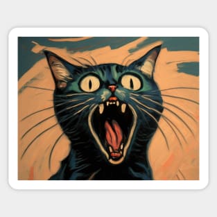 Screaming Cat Sticker